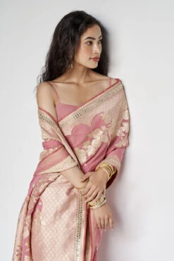 Abhinaya Benarasi Saree - Blush -Anita Dongre BSR69 Blush 7