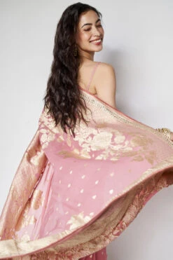 Abhinaya Benarasi Saree - Blush -Anita Dongre BSR69 Blush 8