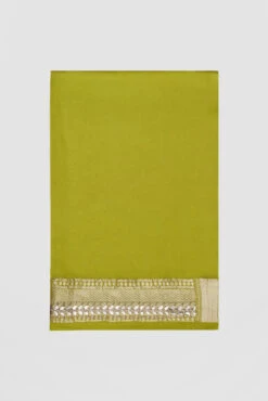 Abhinaya Benarasi Saree - Lime -Anita Dongre BSR69 Lime 7