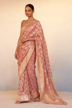 Gul Benarasi Saree - Blush