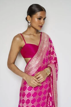 Gul Benarasi Saree - Pink -Anita Dongre BSR73 Pink 4