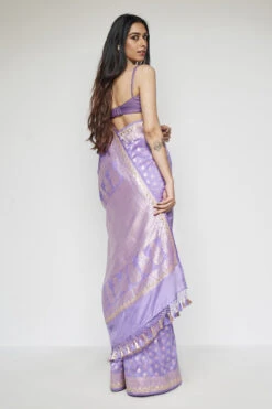 Briti Benarasi Saree - Lilac -Anita Dongre BSR80 Lilac 4