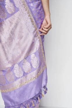 Briti Benarasi Saree - Lilac -Anita Dongre BSR80 Lilac 6