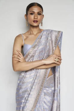 Madhusmita Benarasi Saree - Grey -Anita Dongre BSR84 Grey 5
