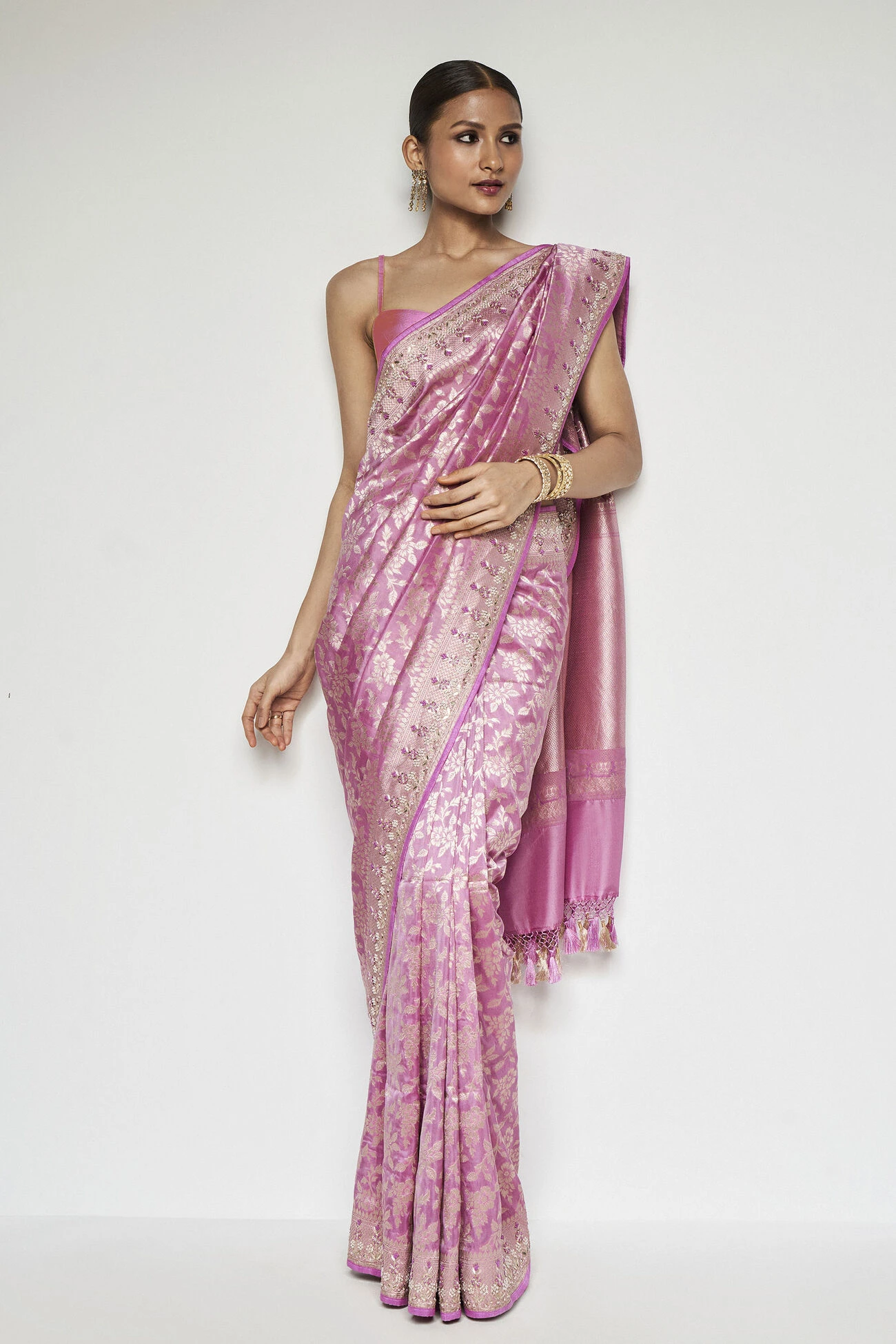 Kiruba Benarasi Saree - Pink 3 Kiruba Benarasi Saree - Pink