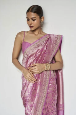 Kiruba Benarasi Saree - Pink 12 Kiruba Benarasi Saree - Pink -Anita Dongre BSR87 Pink 5