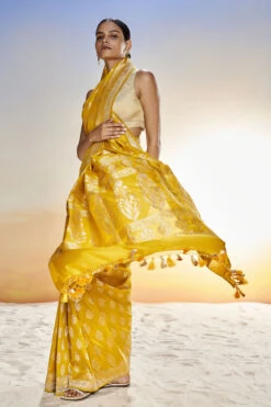 Sahana Benarasi Saree -Mustard 13 Sahana Benarasi Saree -Mustard -Anita Dongre BSR88A MUSTARD 5