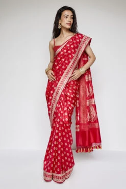 Shalena Benarasi Saree - Red