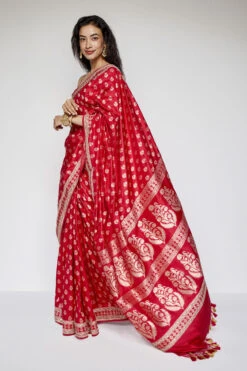 Shalena Benarasi Saree - Red -Anita Dongre BSR90A Red 3