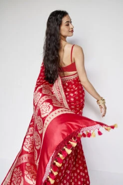 Shalena Benarasi Saree - Red -Anita Dongre BSR90A Red 5