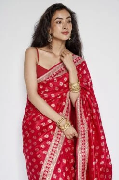 Shalena Benarasi Saree - Red -Anita Dongre BSR90A Red 7