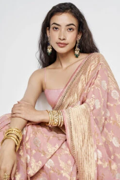 Aaradhana Benarasi Saree - Blush -Anita Dongre BSR94 Blush 6