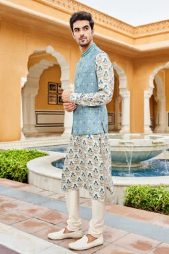 Kavan Nehru Jacket - PowderBlue -Anita Dongre F22B1RS Powderblue 3