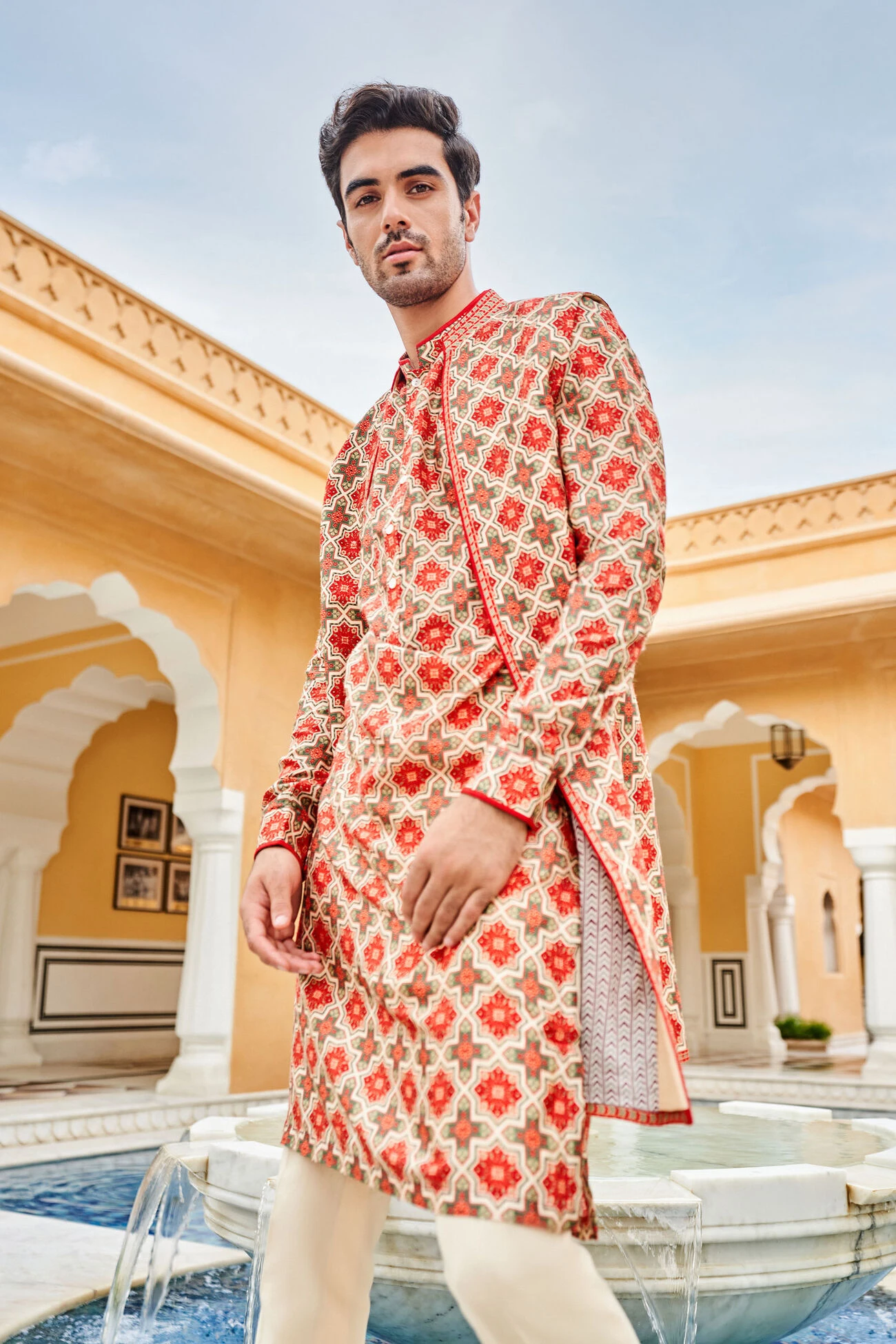 Kairav Nehru Jacket - Beige 4 Kairav Nehru Jacket - Beige - Image 2