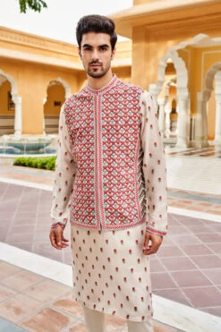 Syed Nehru Jacket - Ivory -Anita Dongre F22B7RS Ivory 4
