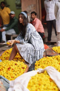 Kohinoor Tiered Dress - Indigo -Anita Dongre F22G111​ INDIGO 4