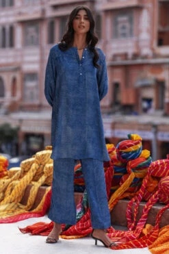 Johri Tunic Coord Set - Indigo -Anita Dongre F22G703​ INDIGO 6