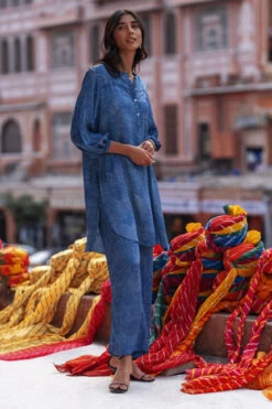 Johri Tunic Coord Set - Indigo -Anita Dongre F22G703​ INDIGO 7