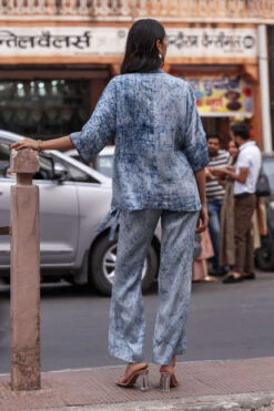 Jaipur Blue Overlap Coord Set - Indigo -Anita Dongre F22G705​ INDIGO 2