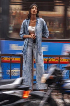 Jaipur Blue Overlap Coord Set - Indigo -Anita Dongre F22G705​ INDIGO 4