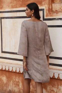 Sheesh Straight-Wrap Dress - Taupe -Anita Dongre F22G709​ TAUPE 2