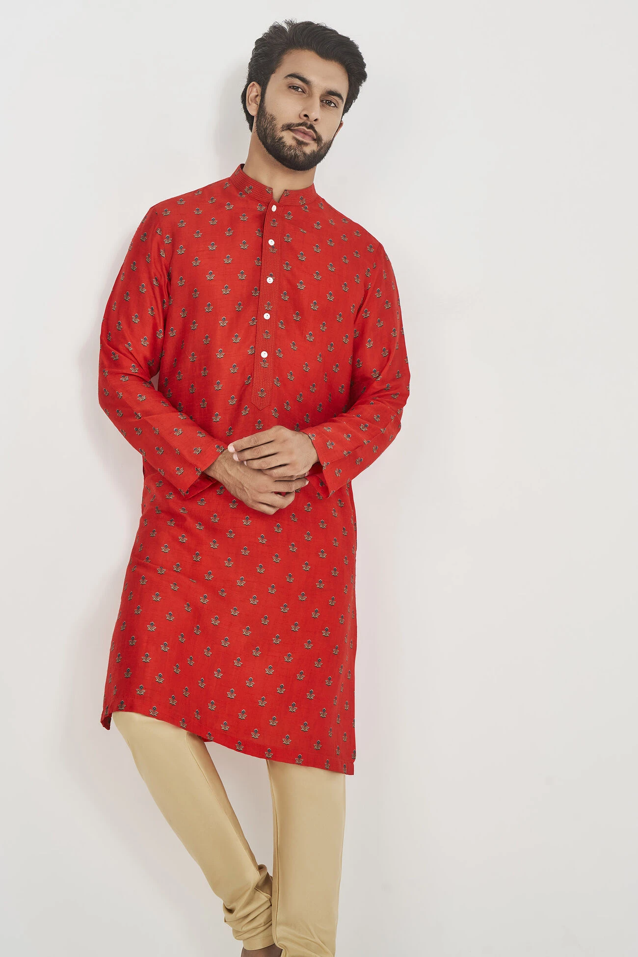 Roshan Kurta- Red 6 Roshan Kurta- Red - Image 4