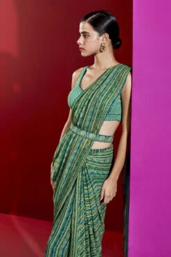 Phaedra Saree - Green -Anita Dongre F22MA153 GREEN 4
