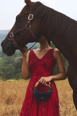 The Swan Mini Grab Bag - Nocturnal Black -Anita Dongre F22MGRAB1 Black 7