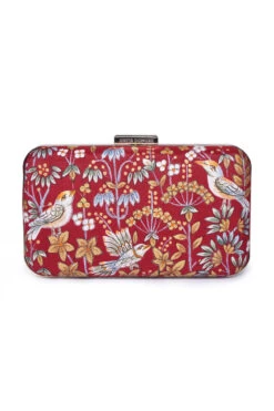 Pichhwai Clutch - Scarlet Red -Anita Dongre F22PCLUTCH1 Red 1