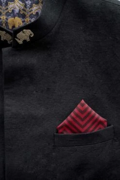 Ishit Pocket Square - Maroon -Anita Dongre F22PS3AC Mron 3