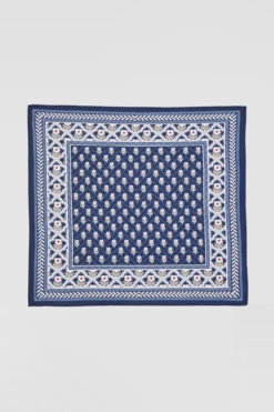 Ryaan Pocket Square - Navy