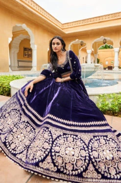 Fauzia Lehenga -Purple