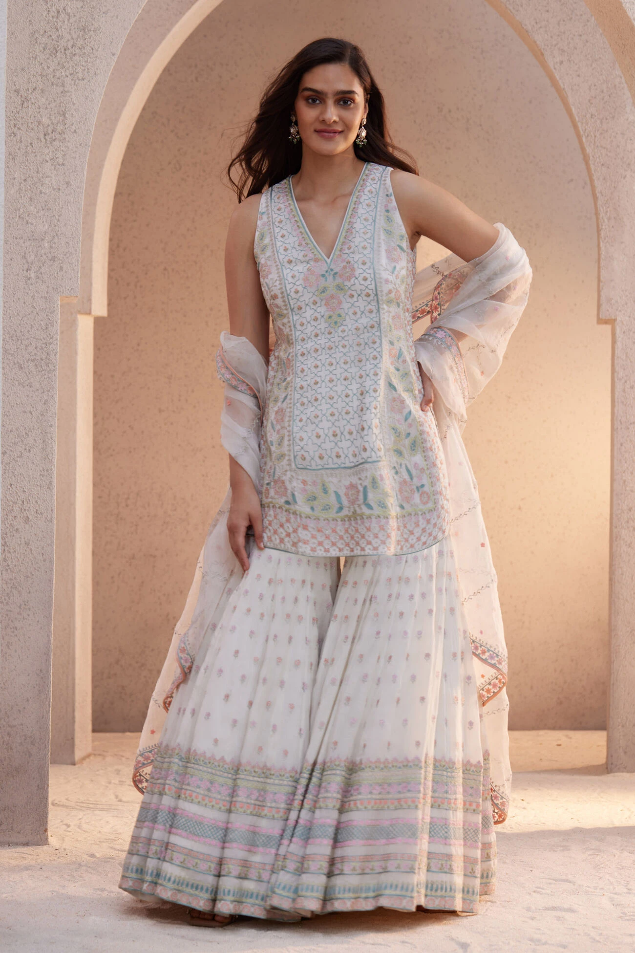 Farhin Suit Set - Ivory 3 Farhin Suit Set - Ivory