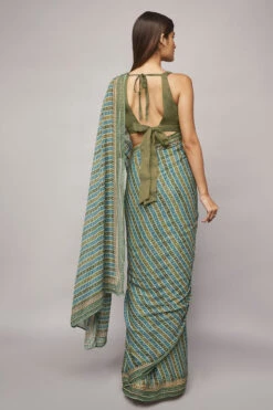 Alana Saree - Sage 10 Alana Saree - Sage -Anita Dongre F22RN183 Sage 3