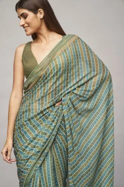 Alana Saree - Sage 11 Alana Saree - Sage -Anita Dongre F22RN183 Sage 4