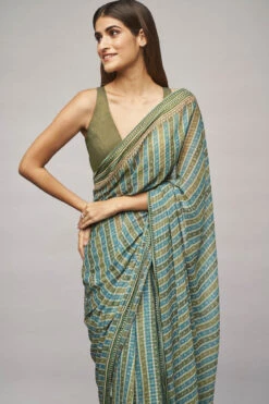 Alana Saree - Sage 12 Alana Saree - Sage -Anita Dongre F22RN183 Sage 5