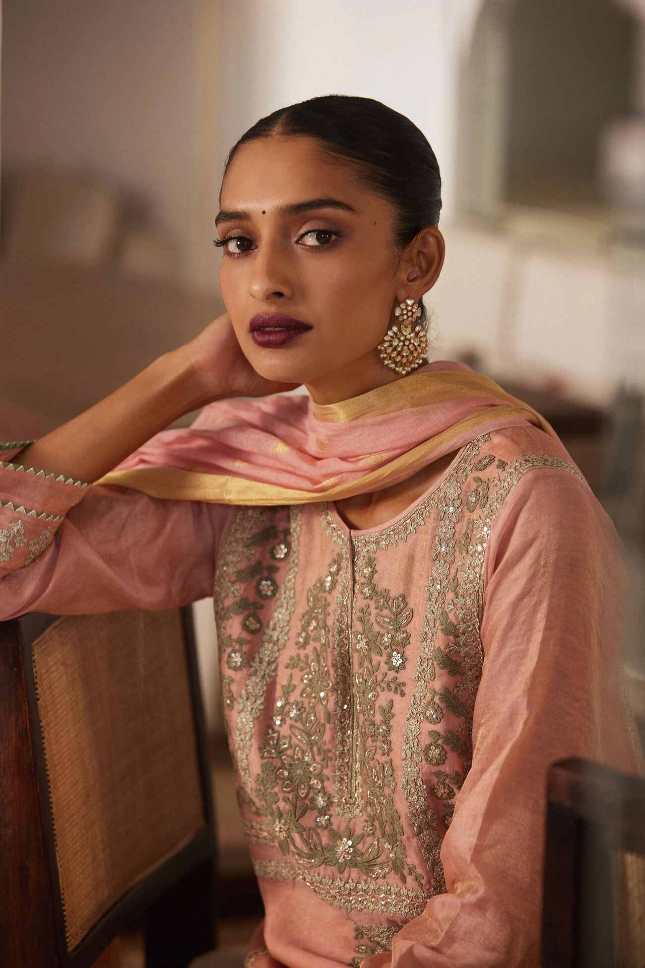 Zarna Suit Set - Blush 5 Zarna Suit Set - Blush - Image 3