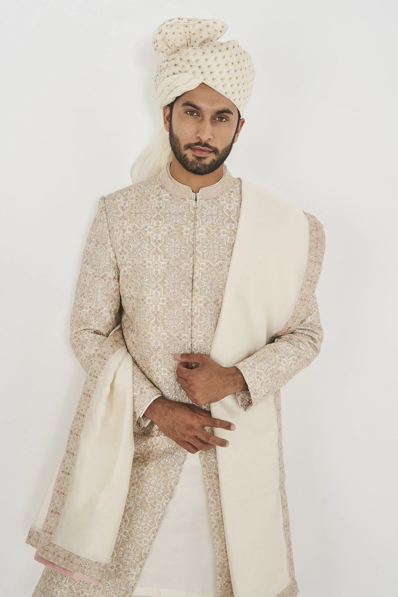 Dheer Sherwani - Off White 10 Dheer Sherwani - Off White - Image 8