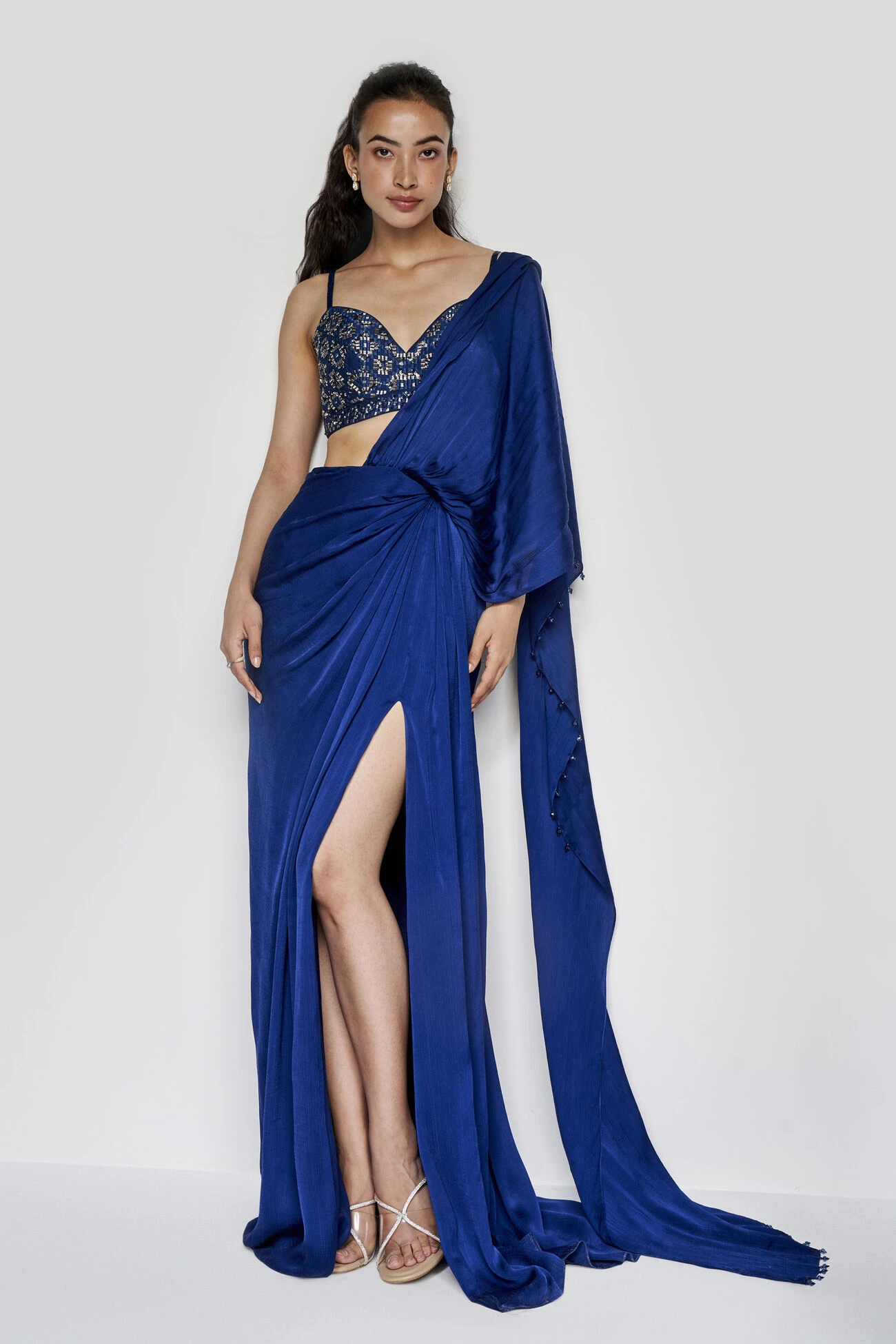 Fluerette Saree Set - Blue 3 Fluerette Saree Set - Blue