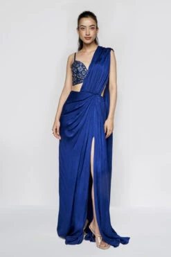 Fluerette Saree Set - Blue 14 Fluerette Saree Set - Blue -Anita Dongre F23A393 Blue 2