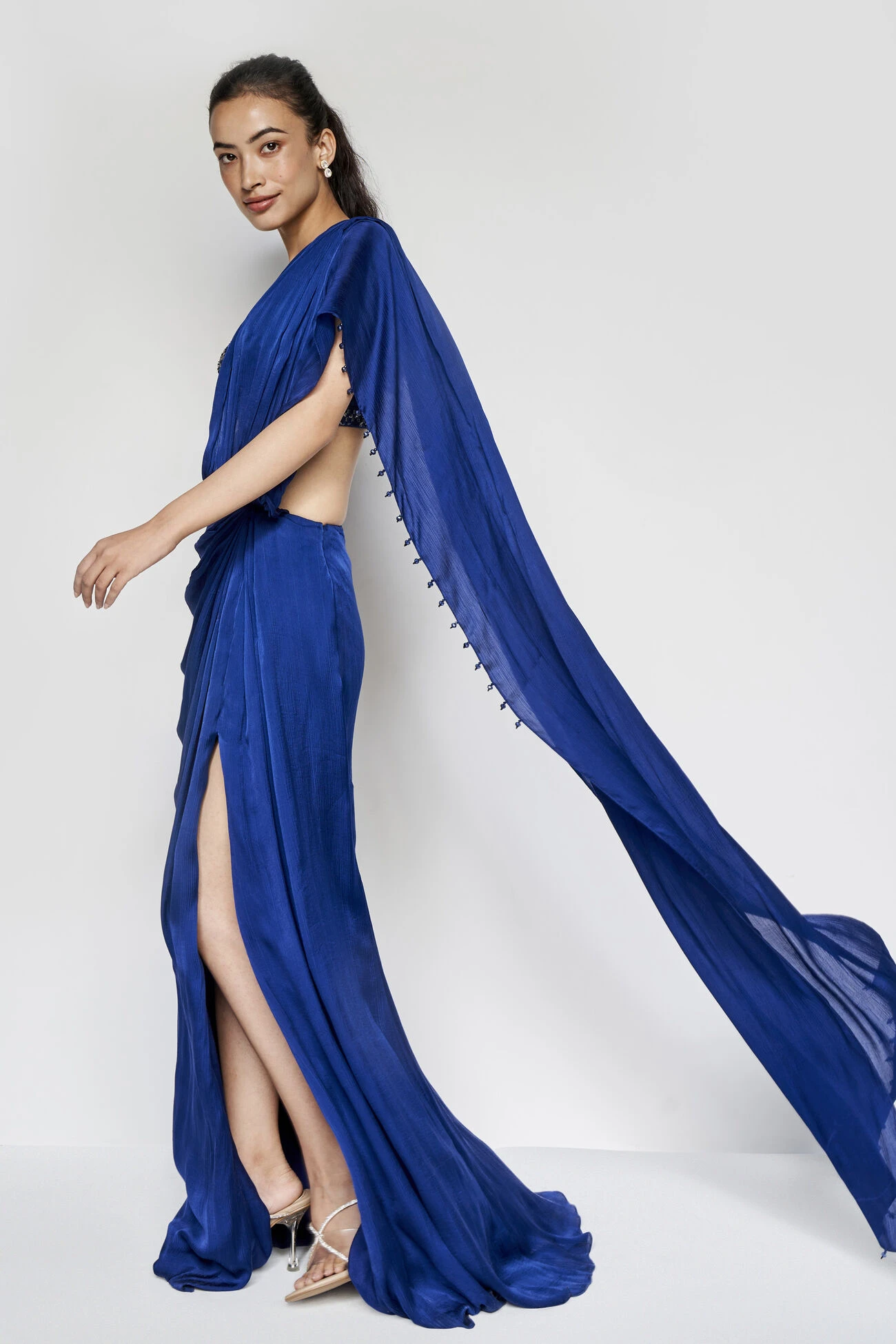 Fluerette Saree Set - Blue 8 Fluerette Saree Set - Blue - Image 6