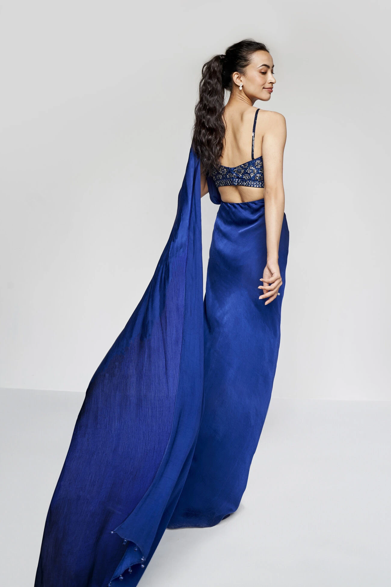 Fluerette Saree Set - Blue 9 Fluerette Saree Set - Blue - Image 7