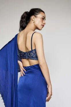 Fluerette Saree Set - Blue 19 Fluerette Saree Set - Blue -Anita Dongre F23A393 Blue 7