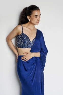 Fluerette Saree Set - Blue 20 Fluerette Saree Set - Blue -Anita Dongre F23A393 Blue 8