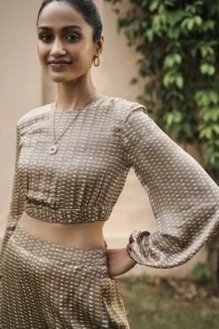 Repose Crop Coord - Brown -Anita Dongre F23G304 Brown 3