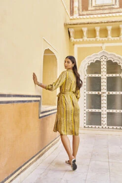 Sunlit Dress - Yellow 5 Sunlit Dress - Yellow -Anita Dongre F23G422 Yellow 2