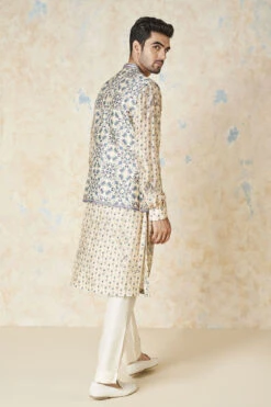 Evyavan Nehru Jacket - Sand -Anita Dongre F23M15B Sandblue 3