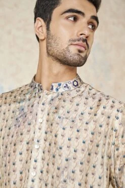 Sahan Kurta - Sand -Anita Dongre F23M18K Sand20Blue 7