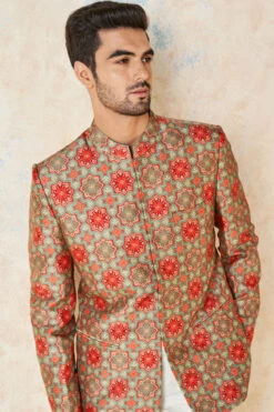 Zehab Bandhgala - Sage Green -Anita Dongre F23M20J Sagegreen 6