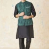 Adhrit Nehru Jacket - Green